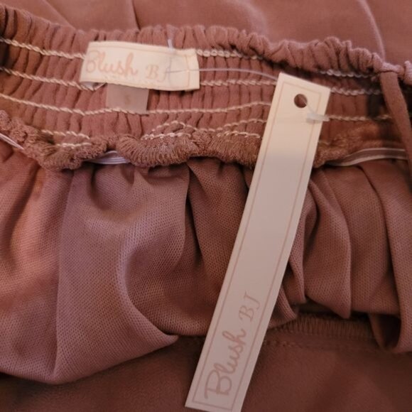 New Formal Tea Rose Pink Dress Stitch Fix Small Low Cut Cleavage Sexy Le… - Picture 8 of 9